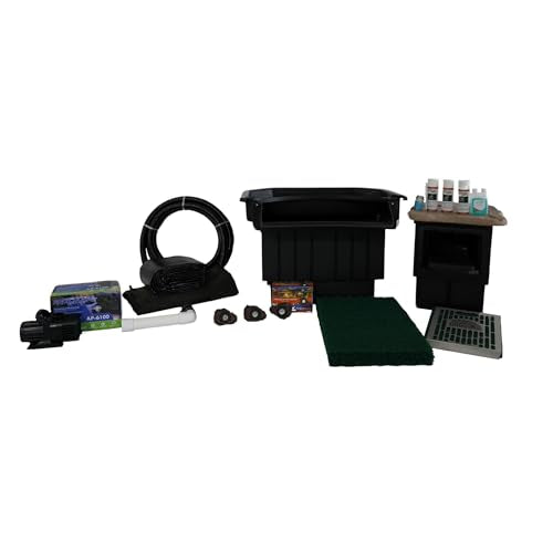 HALF OFF PONDS PondBuilder Elite 6100 Complete Water Garden and Pond Kit with PVC Liner Black