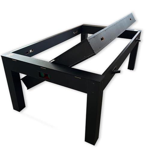 SIMBASHOPPING USA 7 FT Multi Games Pool Table Red Air Hockey + Table Tennis + Table Top - Strike Red, Black