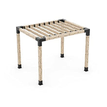 TOJAGRID Pergola Kit for 6x6 Wood Posts with KNECT 2x6 Top Rafter Brackets Black
