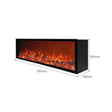 Atomized Fireplace Fireplace Insert Built-in Decorative Cabinet Simulated Flame Tempered Glass Surface Household(Small)