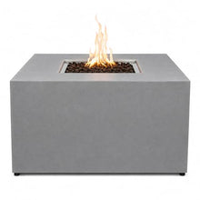 Golden Flame 42-Inch Square Propane Fire Pit Table – Concrete GFRC Outdoor Gas Fire Pit with Hidden Propane Tank, 65,000 BTU Stainless Steel Burner, Push Button Ignition - Graphite