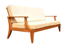 WholesaleTeak Grade-A Teak Wood Lagos 6 Pcs Sofa Set - 1 Sofa (3 Seater), 2 Lounge Chairs, 1 Ottoman, 1 Coffee Table & 1 Side Table (Furniture only) #12LG6