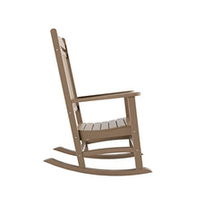 WestinTrends Malibu 3-Piece Set Outdoor/Patio Rocking Chairs with a Side Table (2 Seater), Weathered Wood