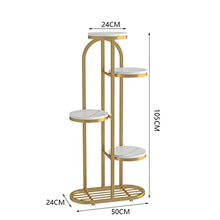 GVBNOTT Plant Stand Flower Stand Wrought Iron Marble Indoor and Outdoor Floor-to-Ceiling Multi-Storey Balcony Green Radish Flower Pot Stand Plant Rack，OneColor M