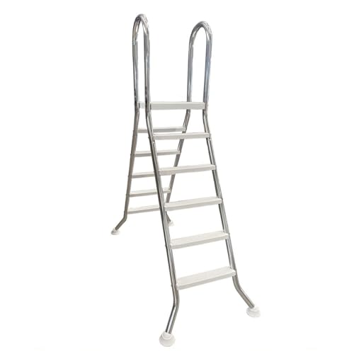 errzom 33/43/52/62 inch High Swimming Pool Ladder, 2/3/4/5-Step Stainless Steel Ladder for Above Ground Pool, Larger Heavy Duty Capacity 500 LBS Ladder, Non-Slip Ladder,5 Step