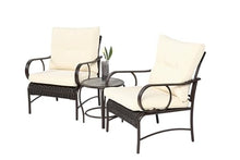 Finca ancha Patio Furniture Set with Small Outdoor Table, Sturdy & Durable Patio Bar Set w/Sillas para Balcon, Upgraded Comfort for Sillas para Patio Exterior, Simple & Practical, Seasons (White)