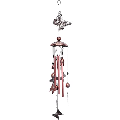 Feilx Wind Chimes for People WHO Like Their Neighbors, 35.4 Inch Large Memorial Wind Chimes with 4 Tubes & Rotatable DIY Pendants, Best Gift Wind Chimes for Outside Garden Patio Decor