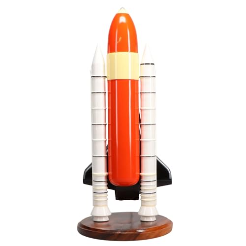 High Flying Models Space Shuttle Discovery with Booster Large Mahogany Sculpture Multicolor