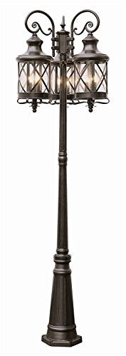 TGL New England Coastal 3 Lantern Lamp Post