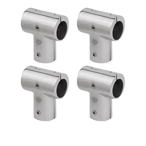 4 PCS Boat 90° Boat Deck Handrail Boat Hardware 316 Stainless Steel Detachable Rust Resistance for Ships(25mm x 4)