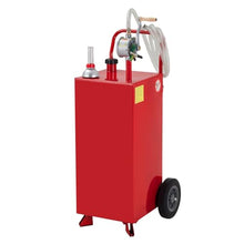Fuel Caddy, 40 Gallon, Manual Pump, 2 Wheels, Red