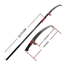 6M/20FT Telescopic Pole Saw Pruning Saw with Curved Tree Saw Extendable Telescopic Rod Saw for Pruning and Trimming Branches Cutting Leaves Landscaping Fruit Tree Saw Gardening Tool