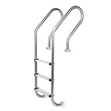 3 Step Swimming Pool Ladder 304 Stainless Steel Swimming Pool Handrail Thickness 1mm 42mm in Diameter 250lbs Load Capacity/Silver / 1550x500x180mm (Silver 1550x500x180mm)