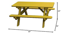 Furniture Barn USA -Child's Picnic Table, Canary Yellow