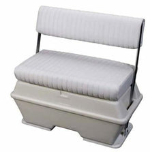 Moeller Deluxe Permanent Mount Swing Back Cooler Livewell Boat Seat White 50-Quart