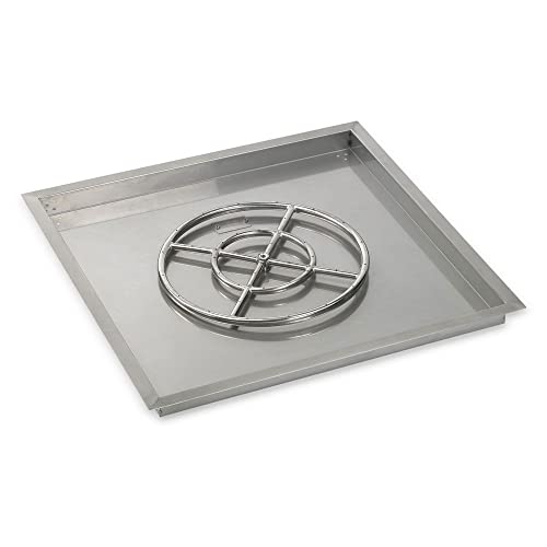 30" Stainless Steel Square Drop in Pan with 18" Ring Ring