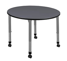 Romig Height Adjustable Mobile Classroom Table 48" Round Grey