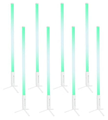 Rockville 8X Rock Saber White Rechargeable DJ/Stage Pixel Tube Lights
