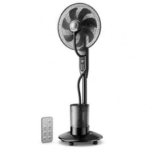 Pedestal Misting Fan with 1.3 Gal Water Tank, Rolling Base, Remote Control