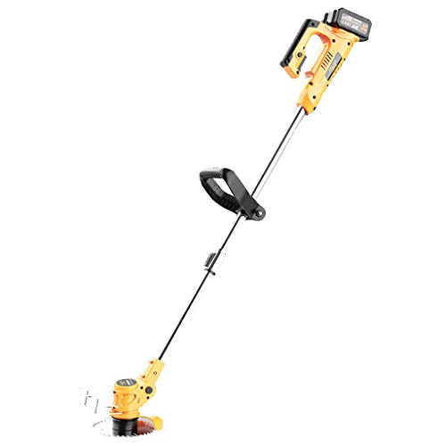 Tool Cordless Lawnmower Retractable Lightweight and Powerful Lawnmower Lightweight and Convenient Cutting Diameter of 15 cm Lawnmower (13000mAh)