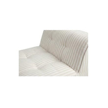 NADAAL STUDIOS Auvian 2-Piece Outdoor Nook, Corner Layout, Tufted Cushions, Acrylic Upholstery, Quick-Dry Foam, Aluminum Frame, Brown Stripe