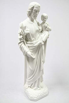 Vittoria Collection 32" Saint Joseph with Jesus Baby Holy Child Catholic Statue Sculpture Religious Indoor Outdoor Garden Made in Italy