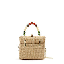 Spring Beaded Picnic Portable Messenger Box Polyester Shoulder Tote Bag