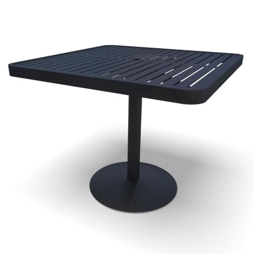 Wabash Valley Hanna Slat Square Outdoor Dining Table - Textured Black