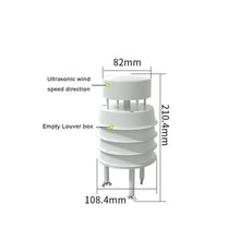 RS485 Ultrasonic Wind Speed and Direction sensor Outdoor 360-degree precision monitoring integrated Small Weather Station(Big,4-20mA)