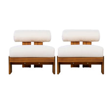 Christopher Knight Home Hazoe Acacia Wood Lounge Chair Outdoor Set of 2, Patio Accent Chair Set with Thick Waterproof Cushions, Outdoor Armless Club Chair for Patio Furniture Set, Beige + Teak