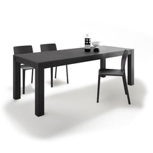 Mobili Fiver, Rachele Extendable Dining Table, 63(89) x35 in, Ashwood Black, for 6-8 People, Expandable Dining Table for Kitchen, Living Room, Italian Furniture