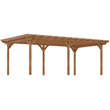 Outsunny 12' x 20' Outdoor Pergola Wood Gazebo Brown
