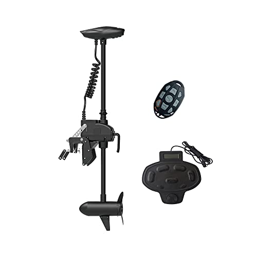 AQUOS Haswing 12V 55LBS 47-Inch Transom Trolling Motor with Remote Control and Foot Control