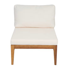 Christopher Knight Home Suri Set of 2 Acacia Wood Lounge Chair Outdoor, Contemporary Accent Chair Set with Weather Resistant Cushion, Deep Seating Armless, Comfy Patio Chairs, Teak + Cream