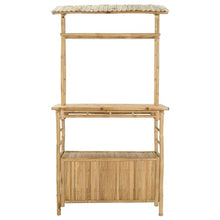 PUGYNBK Outdoor Bamboo Bar Table 43.3 x 19.7 x 82.7 in