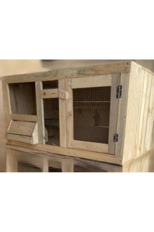 Large Bird Cage for Pigeons, Quail, Chickens - 39.4" W x 19.7" H x 19.7" D - Spacious Wooden Habitat for Poultry and Small Birds - Made in Turkey