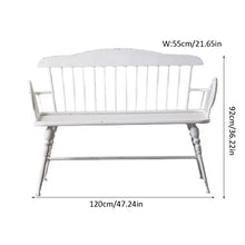 saditesdk Park Benches Nordic Outdoor Wrought Iron Tables and Chairs Balcony Garden Chairs White Bench Backrest Sofa Chairs Garden Courtyard Leisure Chairs Outdoor Benche