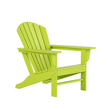 WO WESTIN OUTDOOR HDPE Adirondack Chair Set of 12 with Ottomans and Side Tables Lime