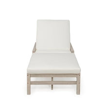 Merax Patio Chaise Lounge Chair Set of 4, Adjustable Lounge Chair Outdoor with 5 Positions, Acacia Wood Patio Lounge Chair with Thick Cushions for Pool Deck Balcony Garden, All-Weather, Grey