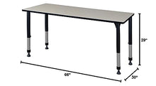Regency Kitt Height Adjustable Classroom Table 66" x 30" Light Maple