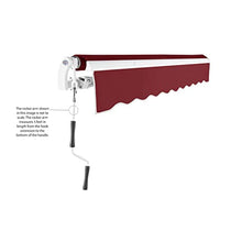 Awntech 24' Maui Manual (24' x 10') Retractable Patio Awning, Burgundy