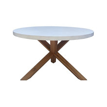 IC INTERNATIONAL CONCEPTS Outdoor 7 Piece Teak Patio Furniture Set with a Round Table and 6 Chairs