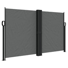 ZQQLVOO Retractable Side Awning Anthracite Steel 86.6 x 472.4 in Manual Operation Weather-Resistant UV Protection for Patio Balcony Shade Privacy