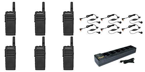 SR-Moto SL300-V-SC-2 VHF 136-174MHz 2 Channel Digital DMR Radio with E346 Headset and Multi Unit Charger