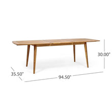 Christopher Knight Home Stamford Outdoor Acacia Wood Expandable Dining Table, Teak