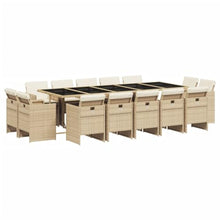 AMBERARD Patio Dining Set Set of 14 Beige and Black Furniture Set