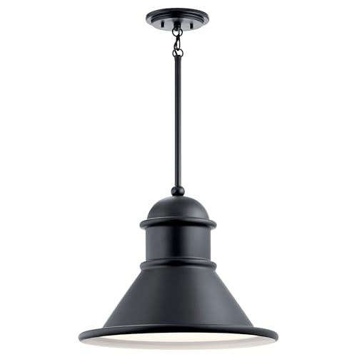 Kichler 49777BK Northland Outdoor Hanging Pendant 18", Black