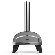 ZiiPa - Piana pizza oven, compact outdoor pizza oven, pellet pizza oven, wood fire, oven with turntable for 360° cooking, built-in thermometer, charcoal colour