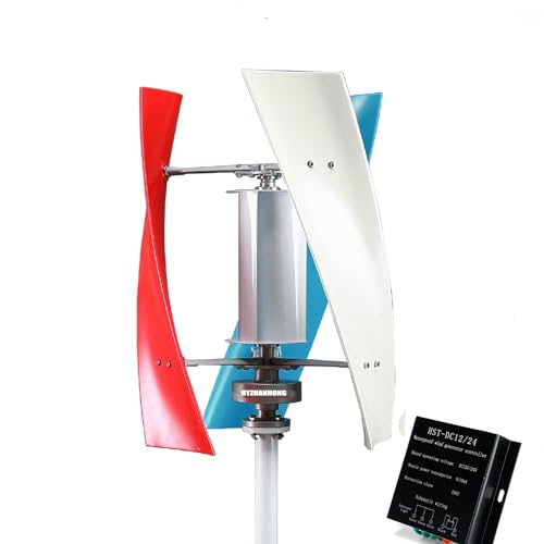 HYZHANHONG 48v, 1000W-3000W Vertical Axi Wind Turbines, 120V 220V Generator Motor Kit for Hybrid Wind Solar System with Charge Controller(48V)