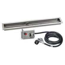 American Fire Products | 48" x 6" Linear Drop-in Fire Pit Pan with Electric Ignition System Kit, CSA | Stainless Steel, Use in Outdoor Fire Pit | for Natural Gas or Propane Fires